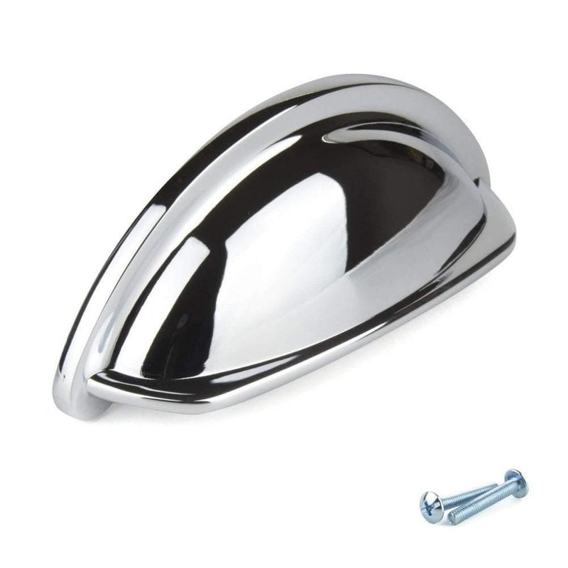 Chrome Drawer Cup Pull Handle M4TEC Golspie G4 - Hardware > Hardware Accessories > Cabinet Hardware > Cabinet Knobs & Handles Cabinet Knobs & Handles