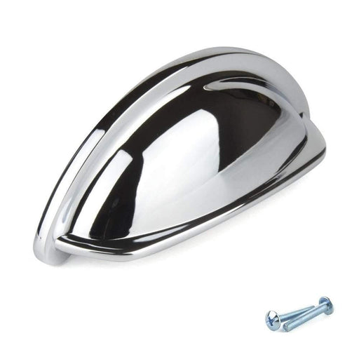 Chrome Drawer Cup Pull Handle M4TEC Golspie G4 - Hardware > Hardware Accessories > Cabinet Hardware > Cabinet Knobs & Handles Cabinet Knobs & Handles