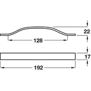 Chrome & Nickel Cupboard Door Handle M4TEC Turnberry L8 - Hardware > Hardware Accessories > Cabinet Hardware > Cabinet Knobs & Handles Cabinet Knobs & Handles