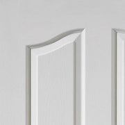 White Textured 4 Moulded Panel Edwardian Top Arched Internal Fire Door 1981mm x 762mm -