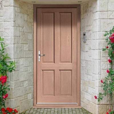 Colonial Hardwood M&T 4 Panel External Door - 1981mm x 762mm -