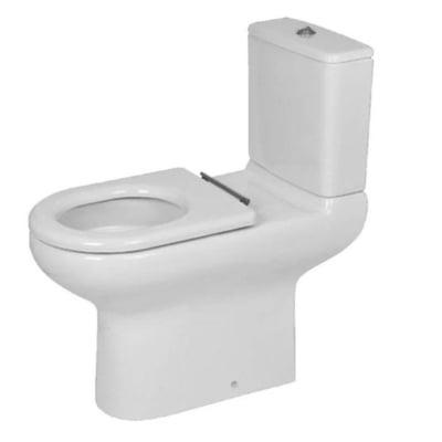 Close Coupled Full Access Open Back WC Pan in Alpine White - Bathrooms