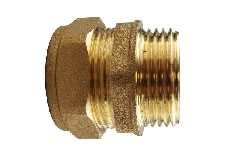 Brass Compression Straight 15mm - 1/2"BSPM - Hardware > Plumbing > Plumbing Fittings & Supports > Pipe Connectors Tech Hose & Fittings