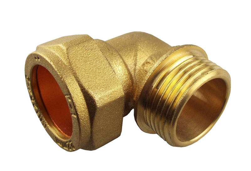 Brass Compression Elbow 15mm - 1/2" BSPM - Hardware > Plumbing > Plumbing Fittings & Supports > Pipe Connectors Tech Hose & Fittings
