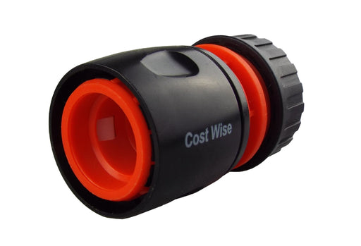 Female Hose Connector, 1/2" or 5/8" Hose, Black/Orange - Home & Garden > Lawn & Garden Garden watering