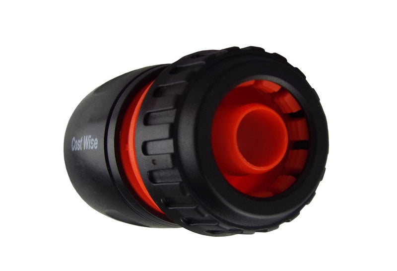 Female Hose Connector, 1/2" or 5/8" Hose, Black/Orange - Home & Garden > Lawn & Garden Garden watering