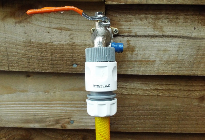 Female Hose Connector With Stop, 1/2" or 5/8" Hose, WL - Home & Garden > Lawn & Garden Garden watering