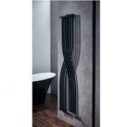 Contour Vertical Anthracite Wall-Mounted Curved Radiator - 1775 x 450mm -