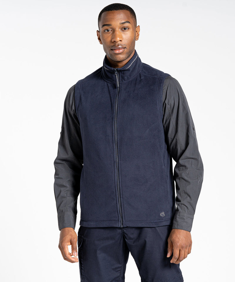 Craghoppers Recycled Expert Corey Mens Work Fleece Vest Black Navy Sizes XS to 3XL - Sustainable Workwear Range