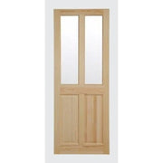 Victorian 4 Panel Clear Pine Glazed Unfinished Internal Door - All Sizes - Doors
