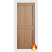 Victorian 4 Panel Unfinished Internal Oak Fire Door FD30 - All Sizes - Internal doors