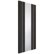 Forli Pre-Finished Dark Grey Internal Door with Clear Glass -