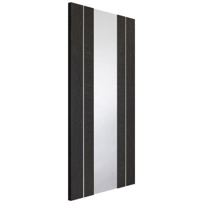 Forli Pre-Finished Dark Grey Internal Door with Clear Glass -