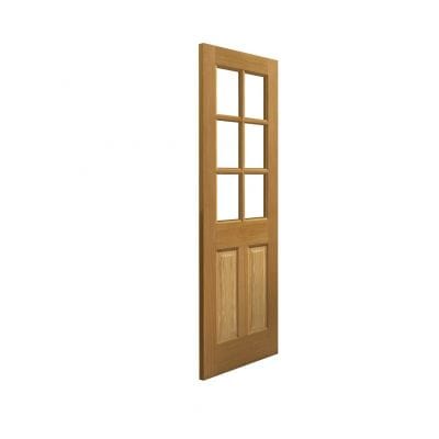 Dean Oak Pre Finished Glazed Internal Door - All Sizes - Doors