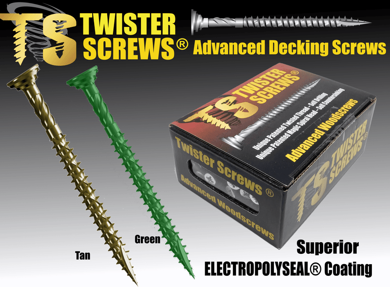 Twisterscrews Advanced Decking Screws - Hardware > Hardware Accessories > Hardware Fasteners > Screws SCREWS