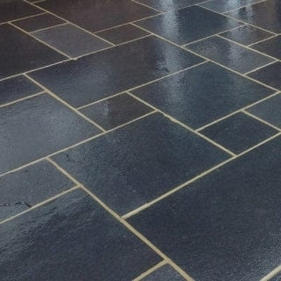 Indian Limestone Patio Pack Kadappa Black (84 Slabs - 15.2m2 per Pack) -