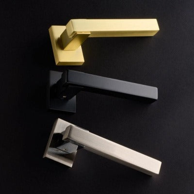 Argo Handle Rectangle Rose Matt Black Finish - Hardware > Building Materials > Door Hardware > Door Knobs & Handles
