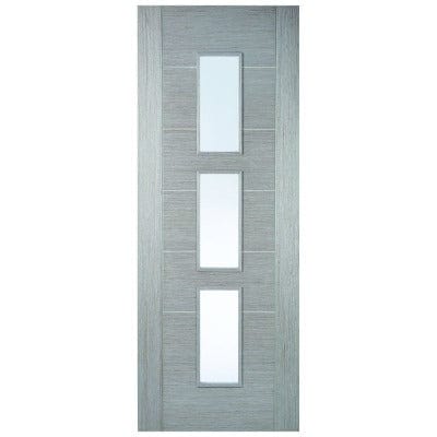 Hampshire Light Grey 3 Light Panels Pre-Finished Internal Door - 1981 x 686mm - Hardware > Building Materials > Doors