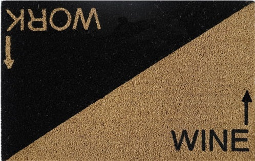 Doormat 60cm x 40cm - 'Wine Work' - Absorbent Coir Mat for Indoor/Outdoor - Home & Garden > Decor > Door Mats Garden watering
