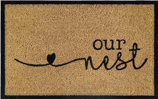 Doormat 60cm x 40cm - 'Our Nest' - Absorbent Coir Mat for Indoor/Outdoor - Home & Garden > Decor > Door Mats Garden watering