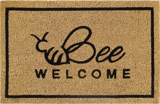 Doormat 60cm x 40cm - 'Bee Welcome' - Absorbent Coir Mat for Indoor/Outdoor - Home & Garden > Decor > Door Mats Garden watering