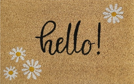 Doormat 60cm x 40cm - 'Hello!' - Absorbent Coir Mat for Indoor/Outdoor - Home & Garden > Decor > Door Mats Garden watering