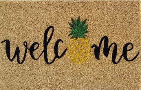 Doormat 60cm x 40cm - 'Welcome' - Rubber-Backed Coir Door Mat - Absorbent Coir Mat for Indoor/Outdoor - Home & Garden > Decor > Door Mats Garden watering