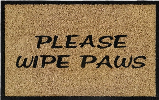 Doormat 60cm x 40cm - 'Please Wipe Paws' - Absorbent Coir Mat for Indoor/Outdoor - Home & Garden > Decor > Door Mats Garden watering