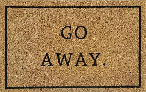 Doormat 60cm x 40cm - 'Go Away.' - Absorbent Coir Mat for Indoor/Outdoor - Home & Garden > Decor > Door Mats Garden watering