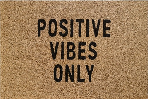 Doormat 60cm x 40cm - 'Positive Vibes Only' - Absorbent Coir Mat for Indoor/Outdoor - Home & Garden > Decor > Door Mats Garden watering