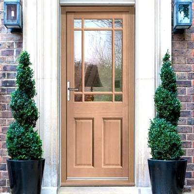 Warwick Hardwood M&T 9 Unglazed Light Panels External Door - 1981mm x 838mm -