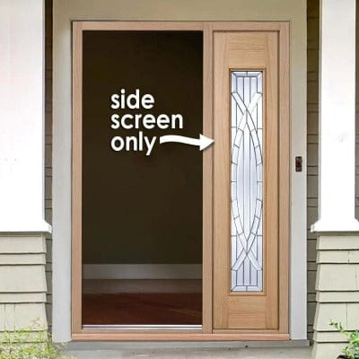 Majestic Oak Unfinished 1 Zinc Clear Bevelled Double Glazed External Sidelight - 1981mm x 457mm -