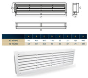 Door Louvre Vent KD 70mm—450mm - Hardware > Heating, Ventilation & Air Conditioning