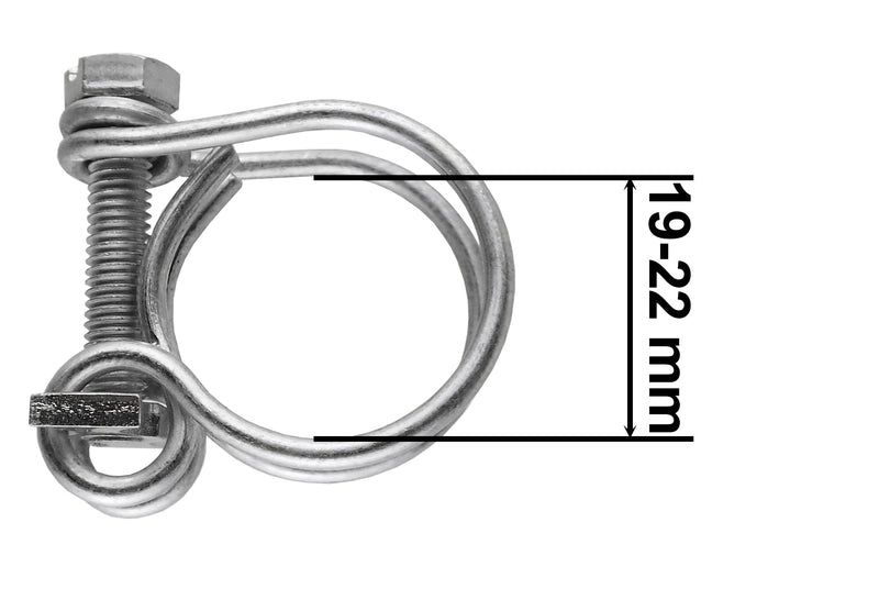 Double Wire Hose Clamp Galvanised 19mm-22mm - Home & Garden > Lawn & Garden > Watering & Irrigation > Garden Hose Fittings & Valves Tech Hose & Fittings