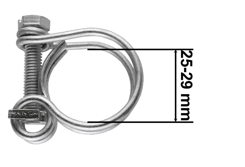 Double Wire Hose Clamp Galvanised 25mm-29mm - Home & Garden > Lawn & Garden > Watering & Irrigation > Garden Hose Fittings & Valves Tech Hose & Fittings