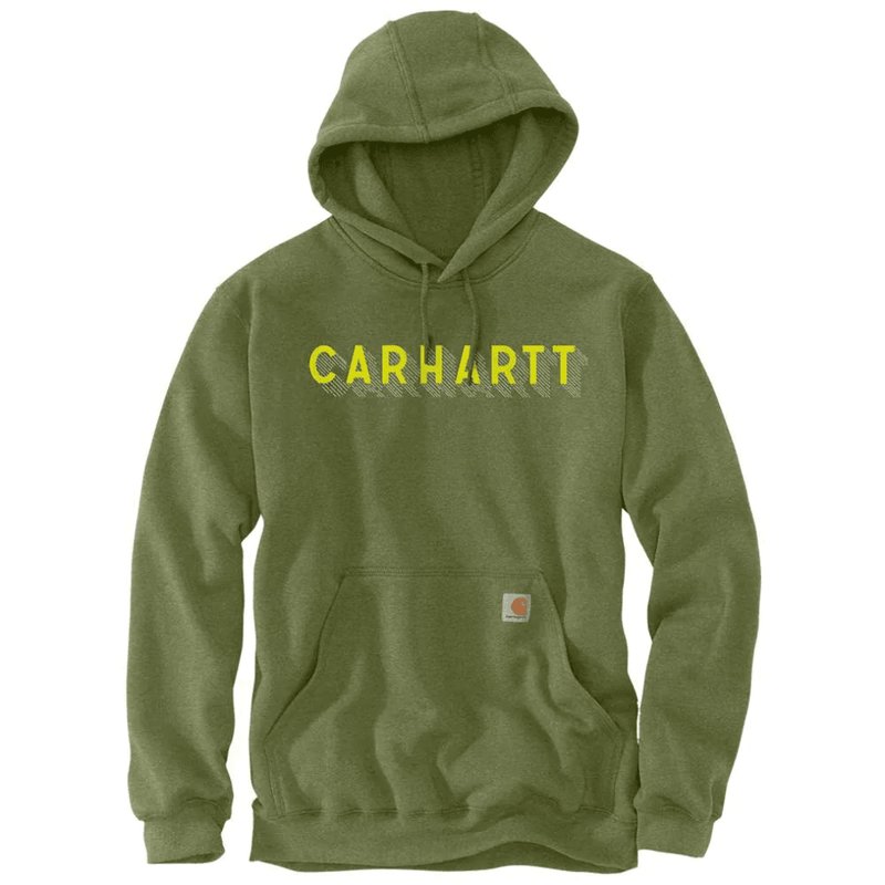 Carhartt 105944 Rain Defender Loose Fit Midweight Logo Graphic Hooded Sweatshirt - HOODIES