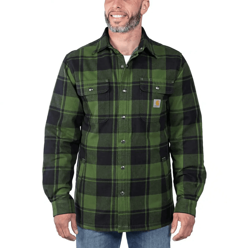 Carhartt 105939 Relaxed Fit Heavyweight Flannel Sherpa-Lined Shirt Jac - SHIRTS