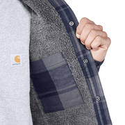 Carhartt 105939 Relaxed Fit Heavyweight Flannel Sherpa-Lined Shirt Jac - SHIRTS