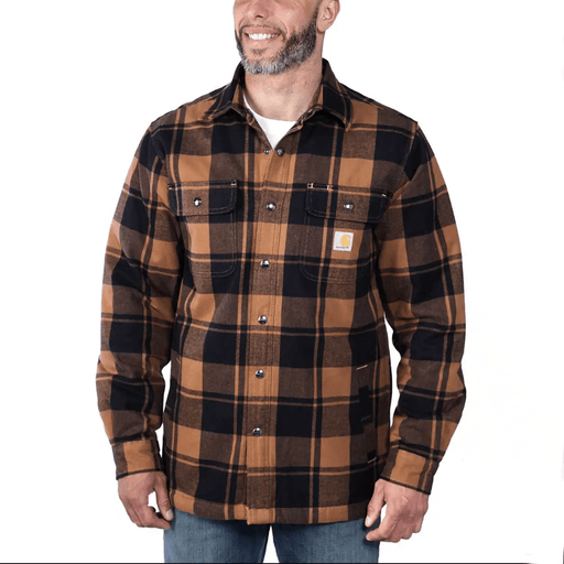 Carhartt 105939 Relaxed Fit Heavyweight Flannel Sherpa-Lined Shirt Jac - SHIRTS