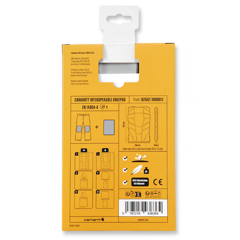 Carhartt 107552 Interoperable Knee Pads - Business & Industrial > Work Safety Protective Gear > Safety Knee Pads KNEEPADS