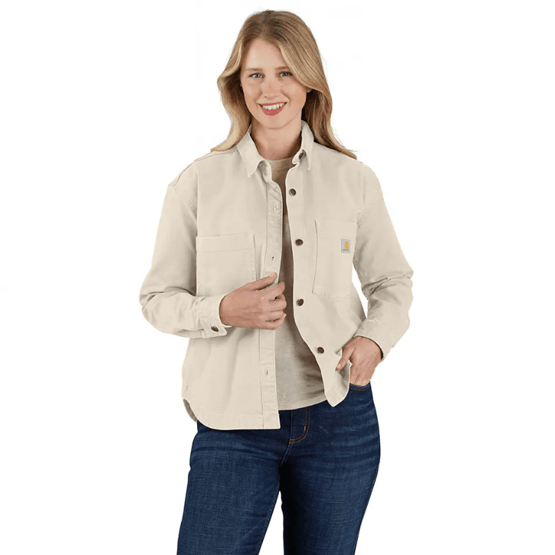 Carhartt Women's 106621 Rugged Flex Loose Fit Heavyweight Duck Overshirt - WOMENS JACKETS