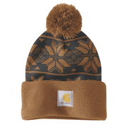 Carhartt 106647 Knit Pom Jacquard Beanie - Apparel & Accessories > Clothing Accessories > Hats > Beanies HEADWEAR