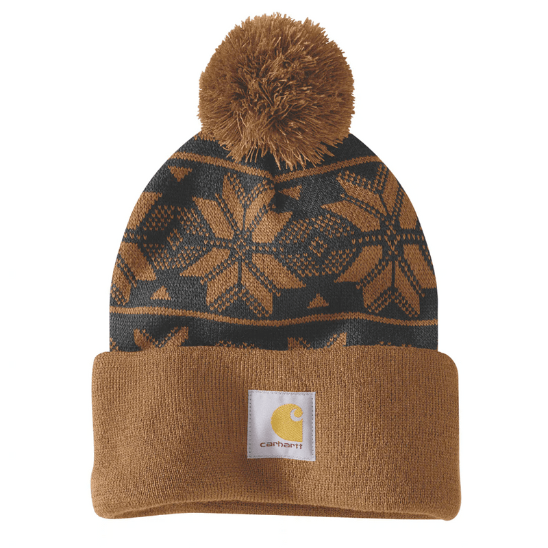 Carhartt 106647 Knit Pom Jacquard Beanie - Apparel & Accessories > Clothing Accessories > Hats > Beanies HEADWEAR