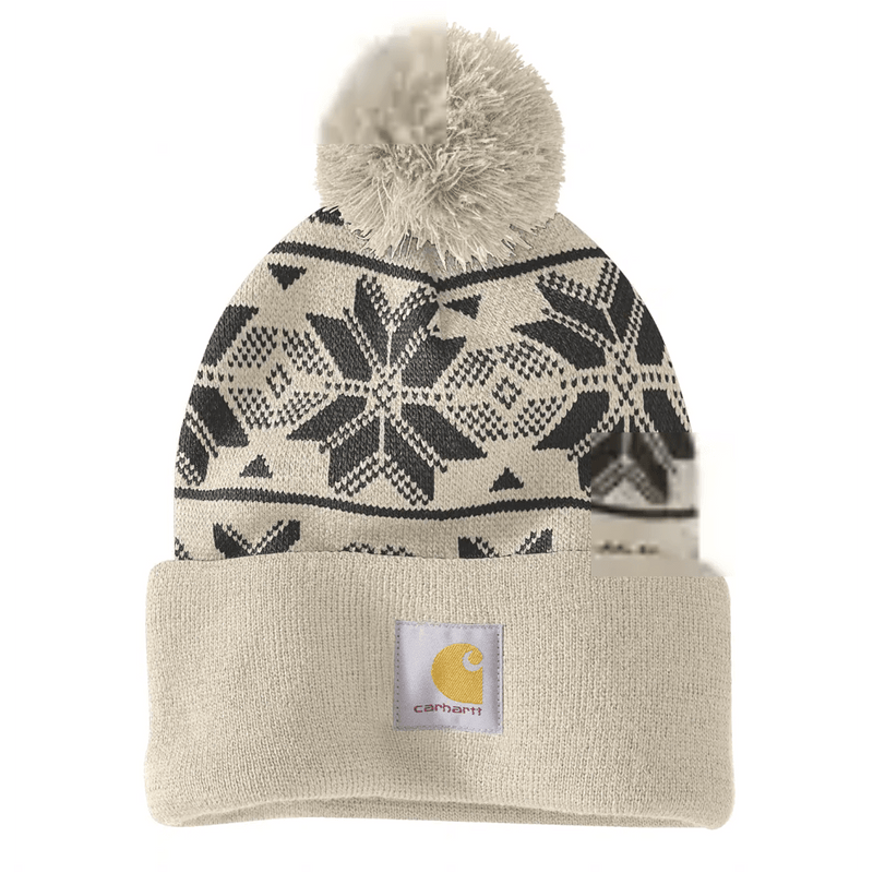 Carhartt 106647 Knit Pom Jacquard Beanie - Apparel & Accessories > Clothing Accessories > Hats > Beanies HEADWEAR