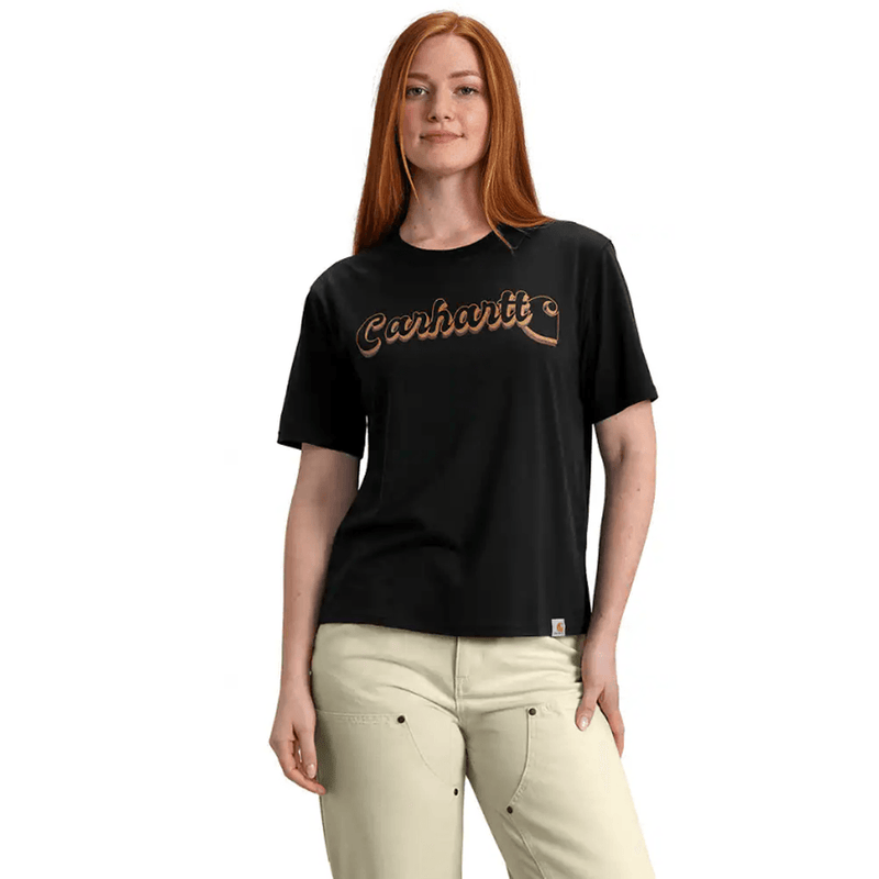 Carhartt Women's 106833 Tence Fiber Series Loose Fit Short-Sleeve Script Graphic T-Shirt - Apparel & Accessories > Clothing > Clothing Tops > T-Shirts WOMENS T-SHIRTS