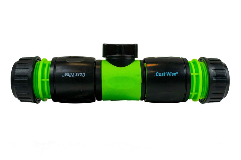 Cost Wise Snap On Male-Male In Line Valve Kit Black/Green - Home & Garden > Lawn & Garden > Watering & Irrigation > Garden Hose Fittings & Valves Garden watering