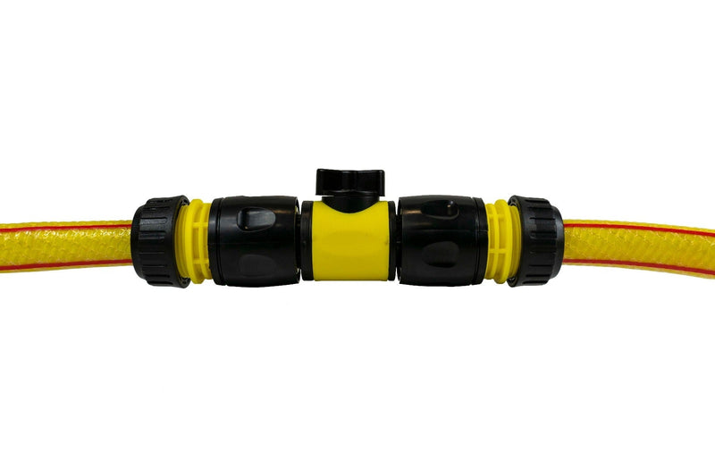 Cost Wise Snap On Male-Male In Line Valve Kit Yellow/Black - Home & Garden > Lawn & Garden > Watering & Irrigation > Garden Hose Fittings & Valves Garden watering