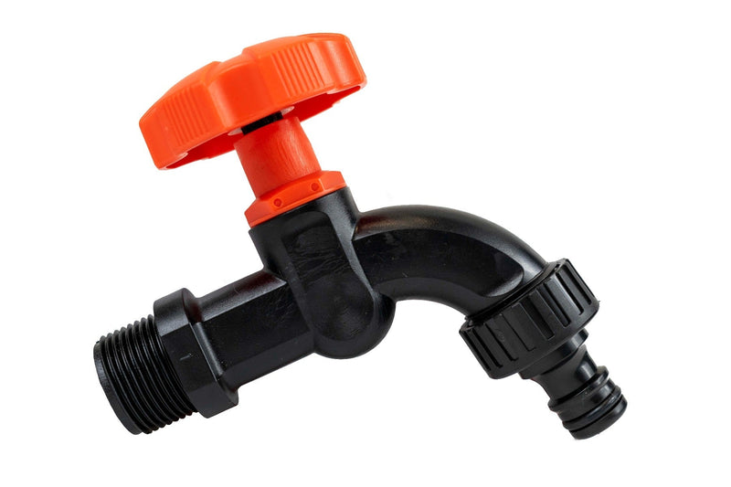 1/2" BSPM Plastic Quick Connect Tap Black/Orange - Home & Garden > Lawn & Garden Garden watering