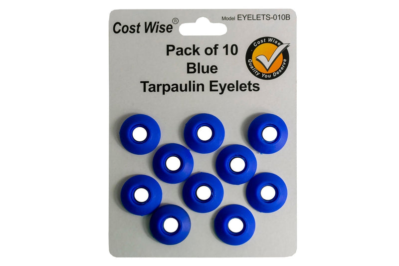 Tarp Eyelets Pack of 10 Blue - Hardware > Hardware Accessories > Tarps Tarpaulins