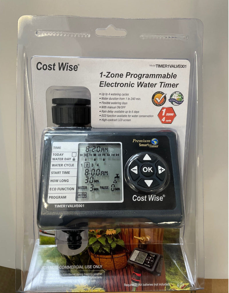 Cost Wise Single Outlet Water Timer - Home & Garden > Lawn & Garden > Watering & Irrigation > Sprinkler Accessories > Sprinkler Controls Garden watering